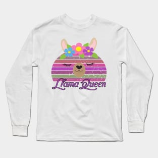 Llama Queen Long Sleeve T-Shirt